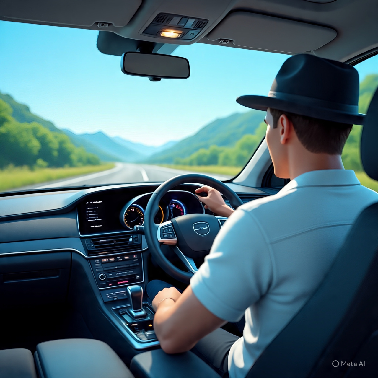 Man driving